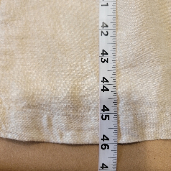 Old Navy Size XS Natural Linen Color, Fit & Flare Linen-Blend Midi Dress - Picture 10 of 13